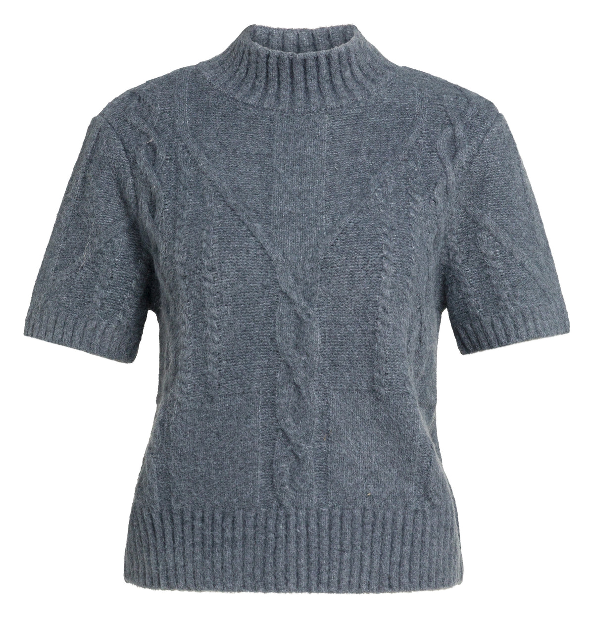 YAYA Cable Sweater Arctic Seal Grey