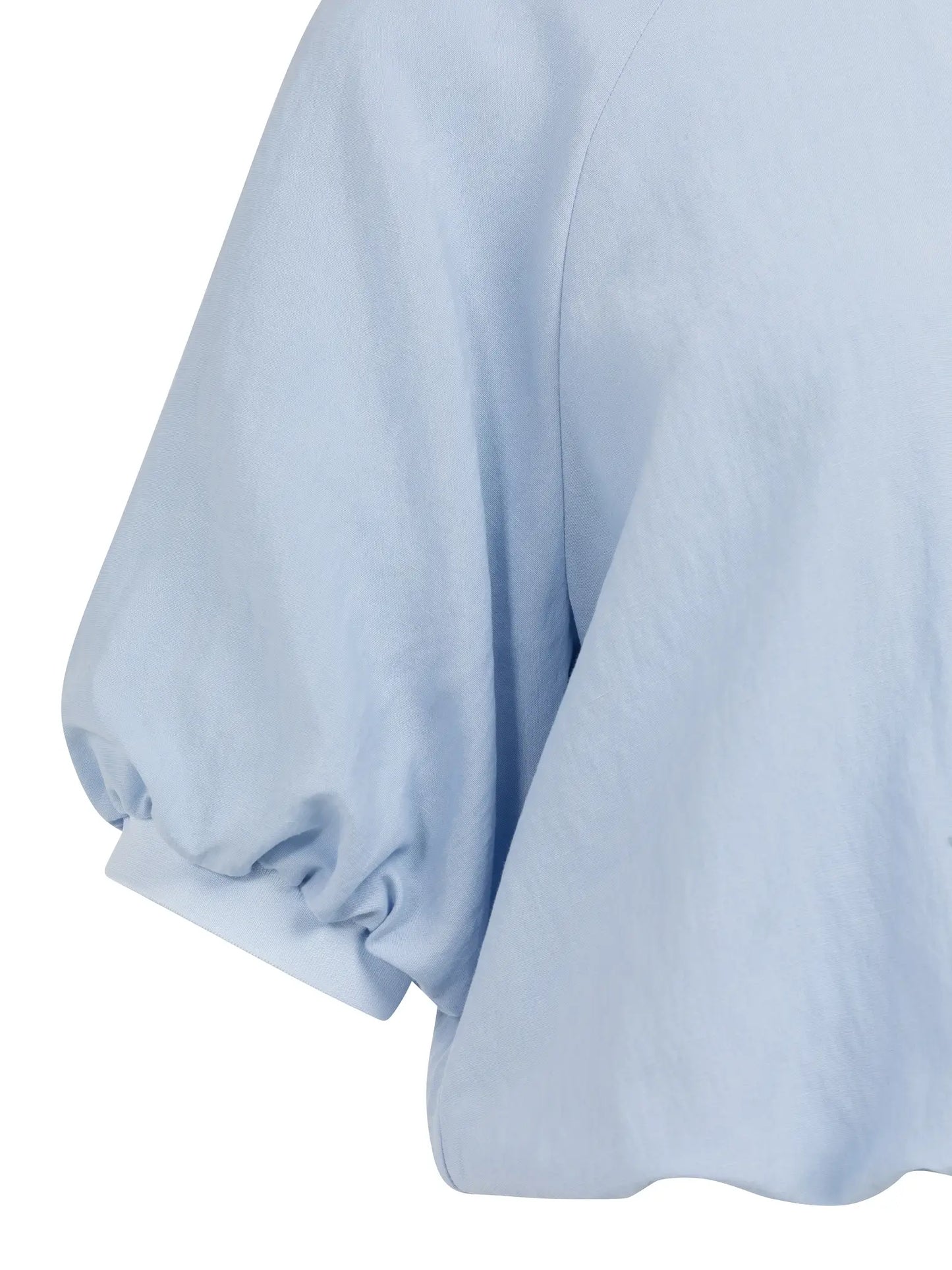 YAYA Balloon Sleeve Top-Light Blue
