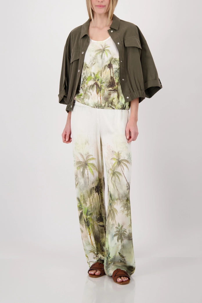 Monari Olive Pattern Trousers 410951