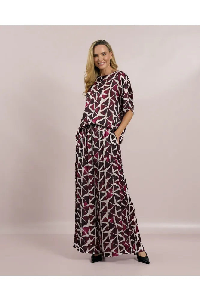 D.E.C.K Mulberry Print Top