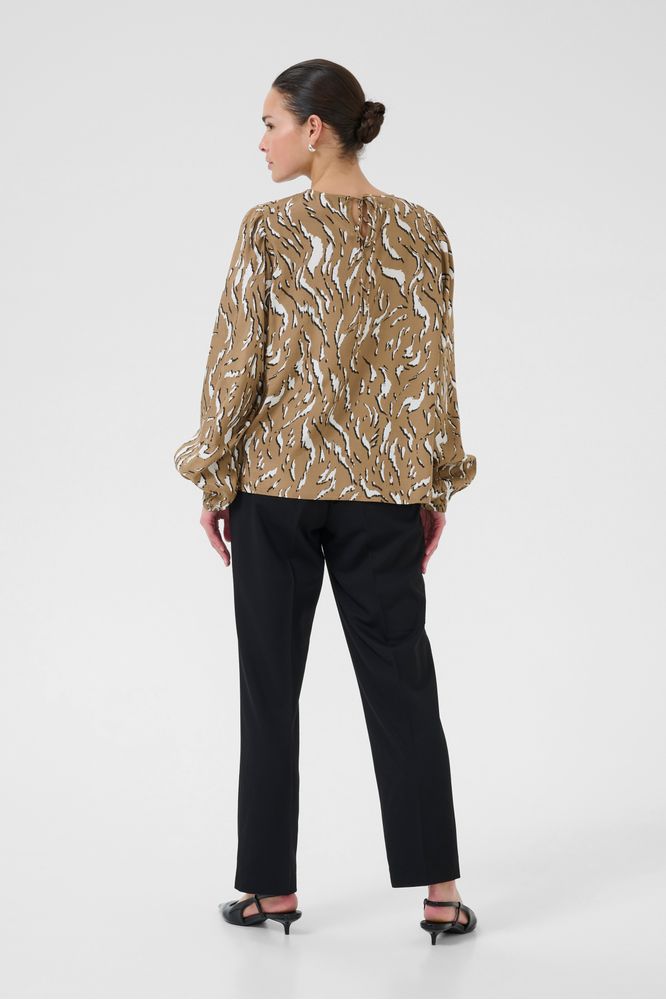 Kaffe Animal Print Mille Blouse