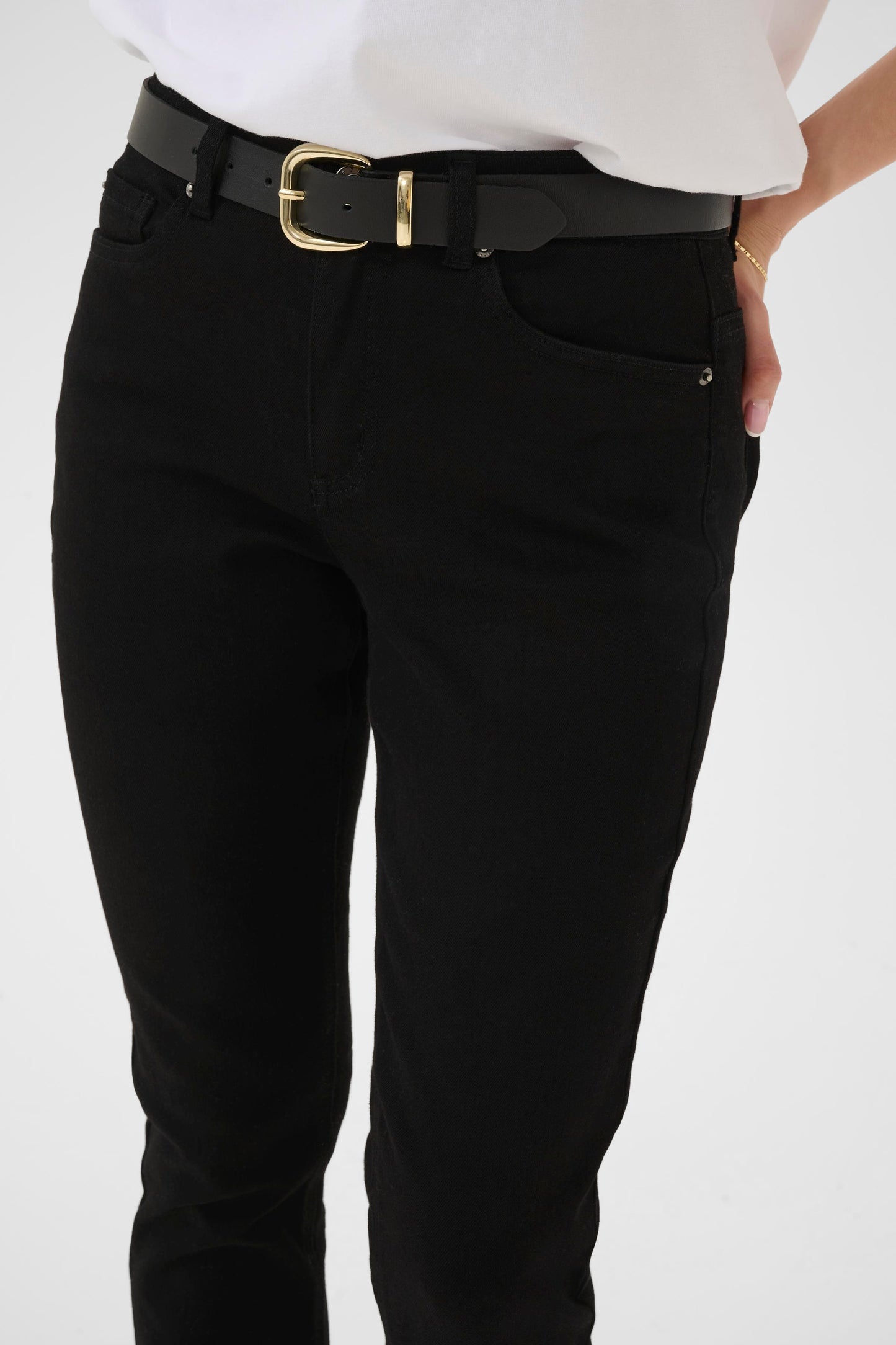 Kaffe KAriver Cropped Jeans Black Deep