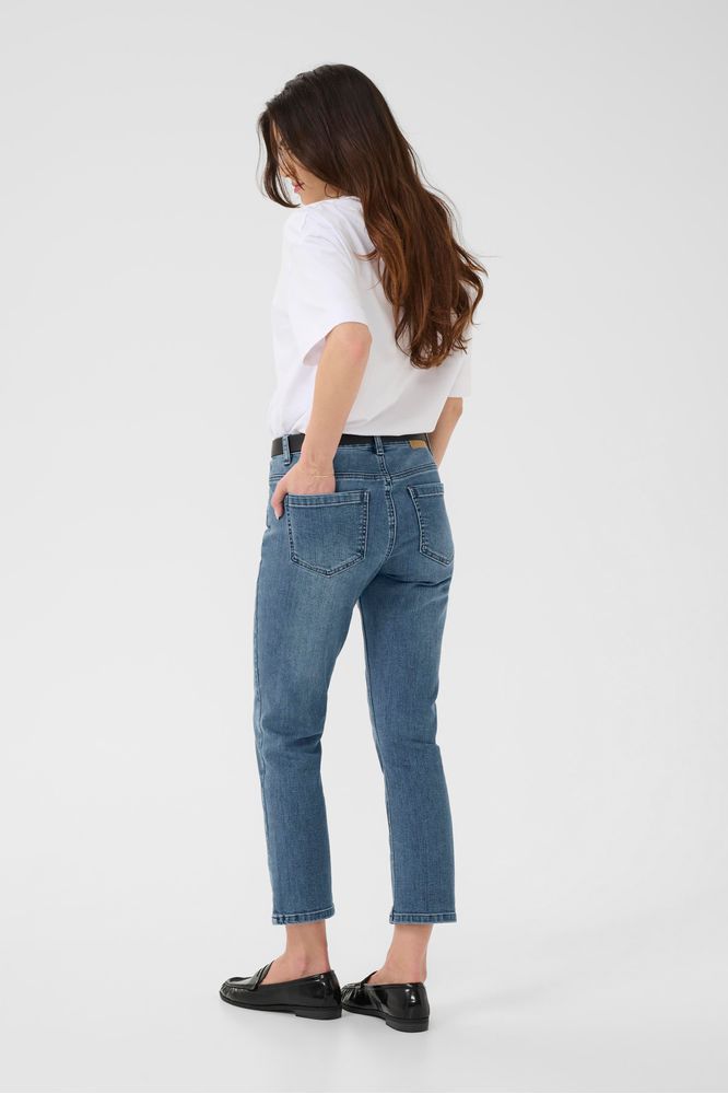 Kaffe KAriver Cropped Jeans Medium Blue Denim