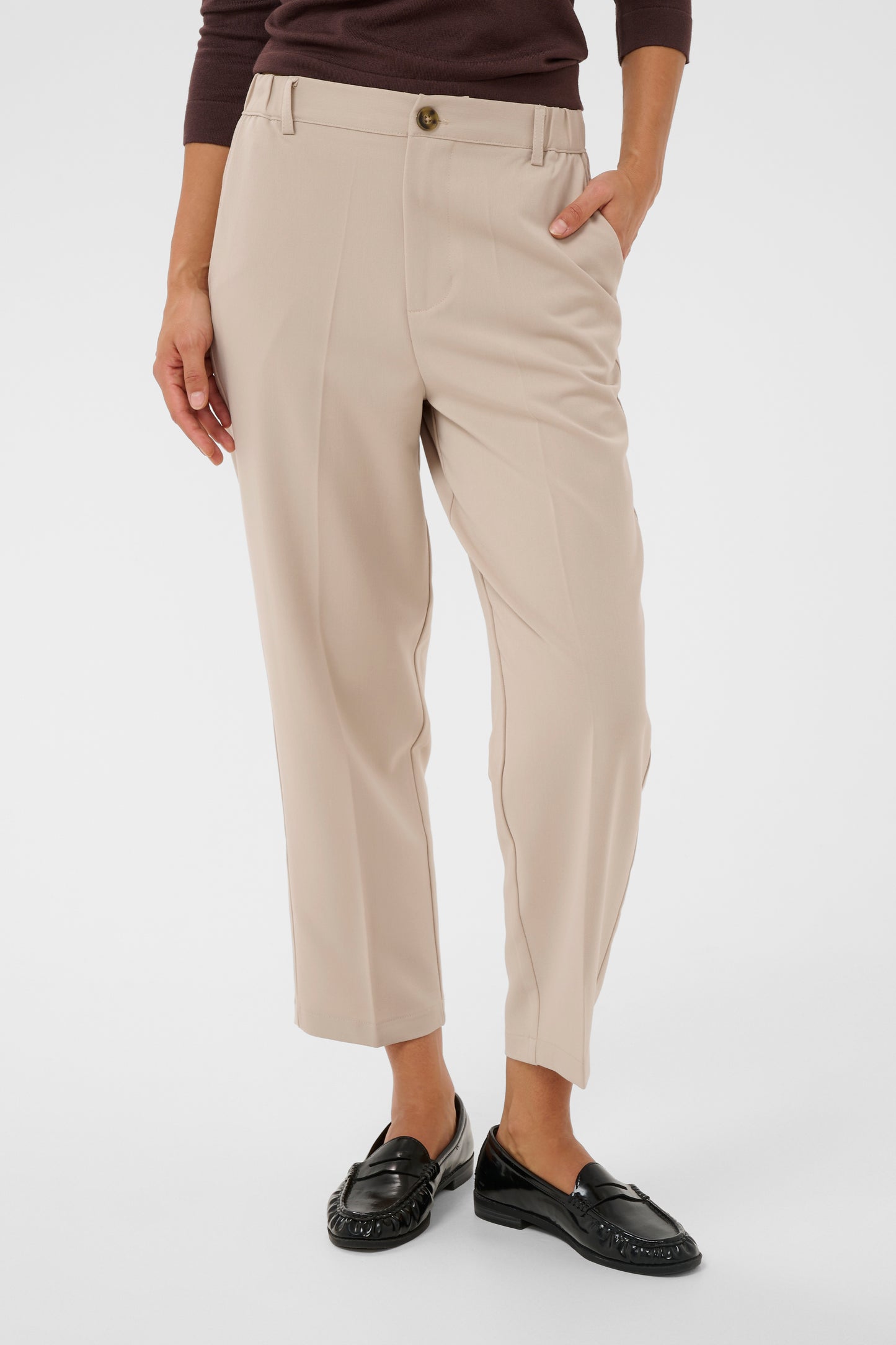 Kaffe KAheather Cropped Pants Feather Gray