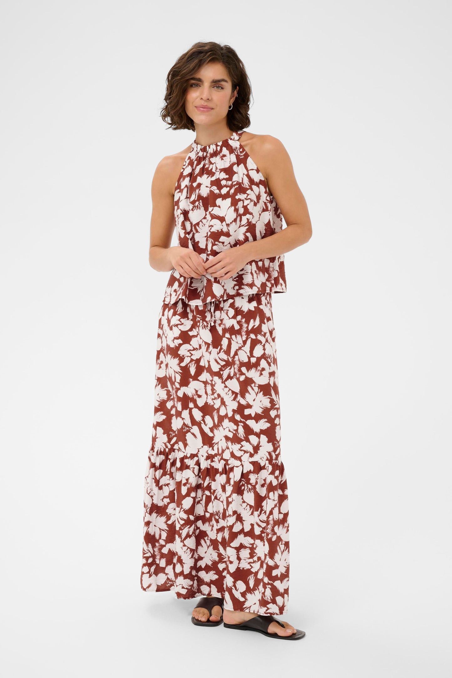 Kaffe KAevie Top Henna Chalk Flower