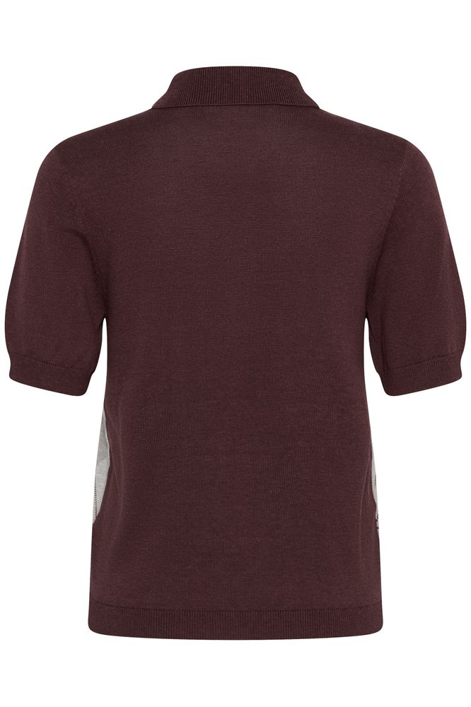 Kaffe KAgizza Argyle Polo Knit Fudge/ Grey Argyle