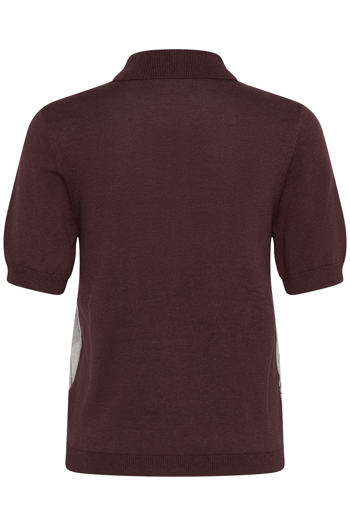 Kaffe KAgizza Argyle Polo Knit Fudge/ Grey Argyle
