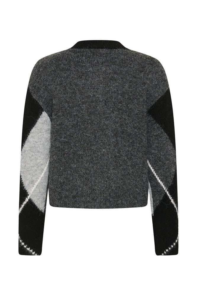 Kaffe KAgrith Knit Pullover Grey Melange / Black