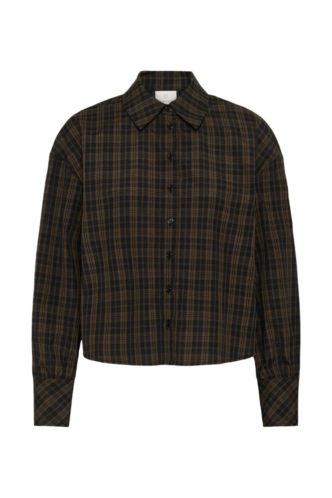 Kaffe KAhelie Check Shirt Black/ Brown check