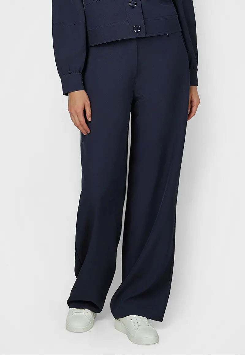 Marc Aurel Wide Leg Trouser Navy