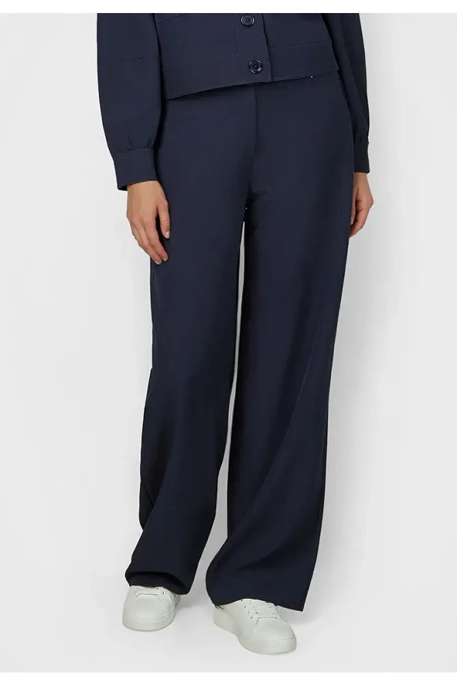 Marc Aurel Wide Leg Trouser Navy