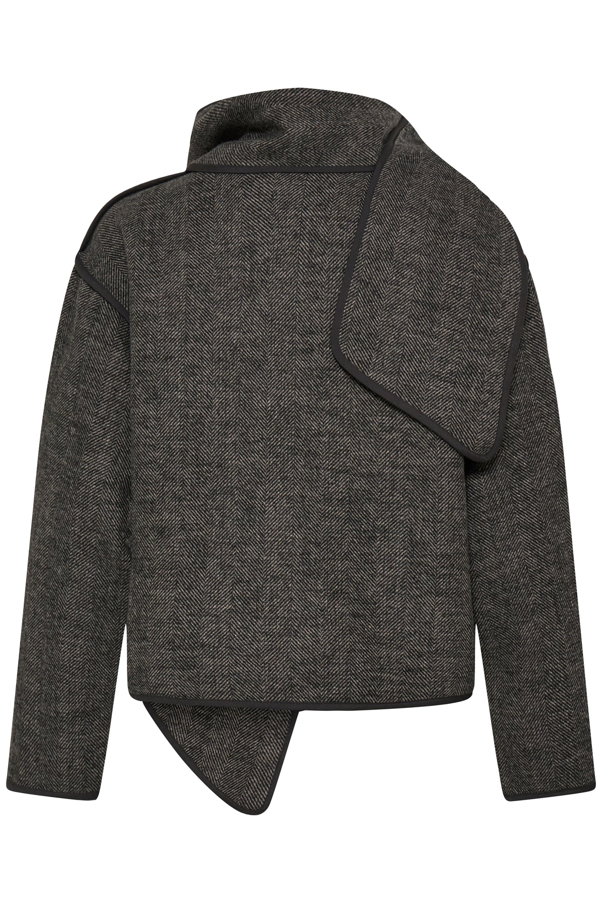 Ichi Frava Jacket Black Herringbone