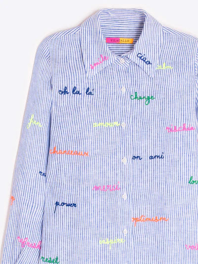 Vilagallo Stripe Words Shirt 33214