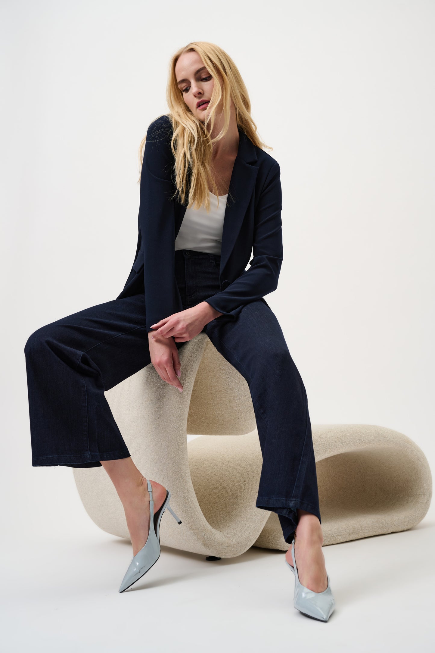 Joseph Ribkoff CO Goldie | Wide-leg Jeans Dark Blue