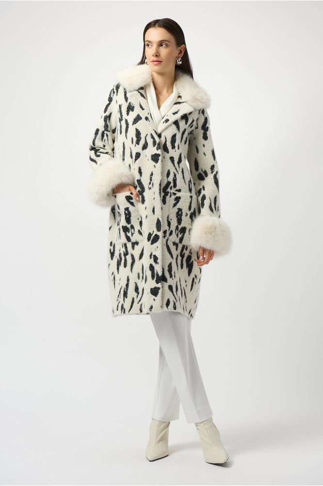 Joseph Ribkoff Feather Yarn Coat