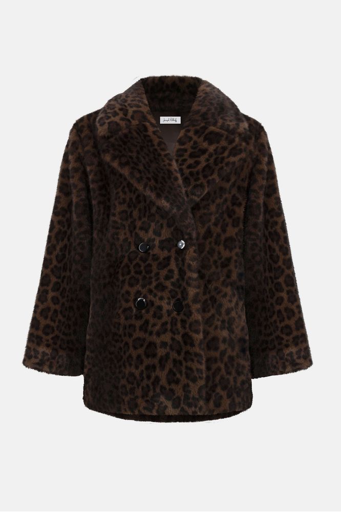 Joseph Ribkoff Faux Fur Leopard Coat
