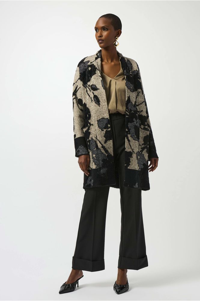 Joseph Ribkoff Abstract Long Cardigan