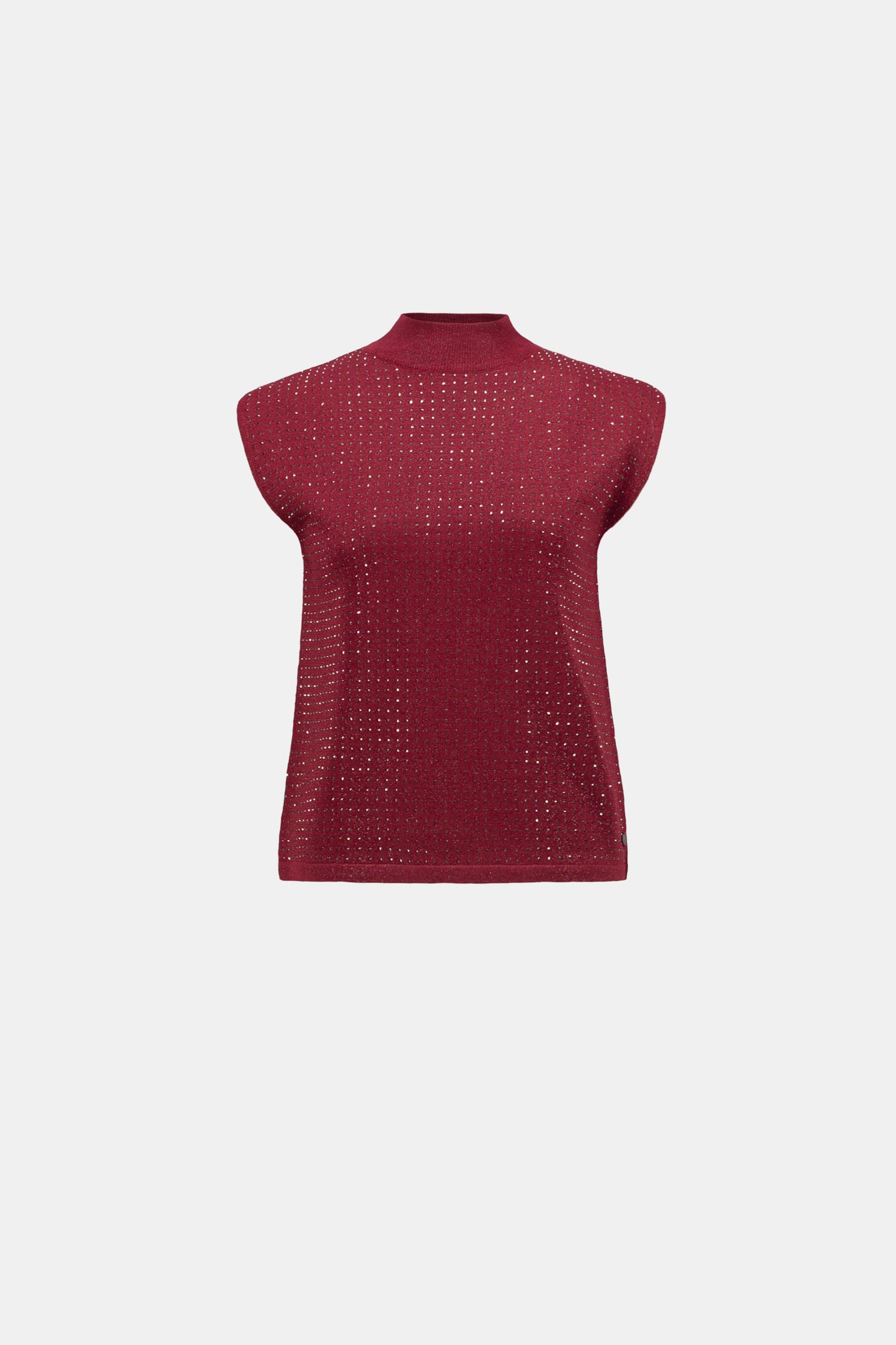 Joseph Ribkoff Embellished Sleeveless Pullover Deep Cherry