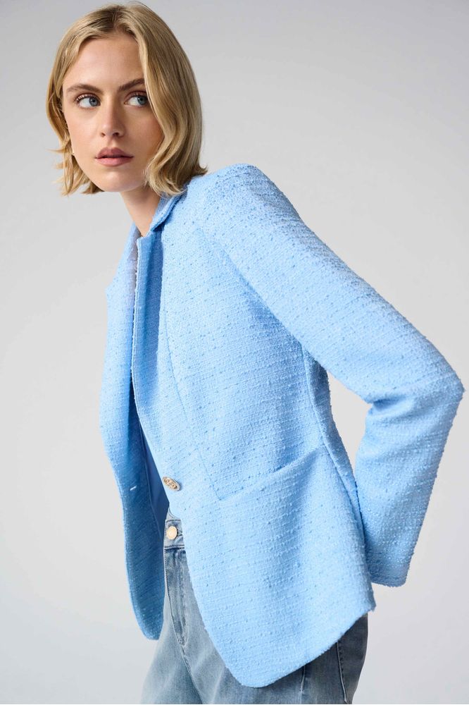 Joseph Ribkoff Boucle Sky Blue Blazer