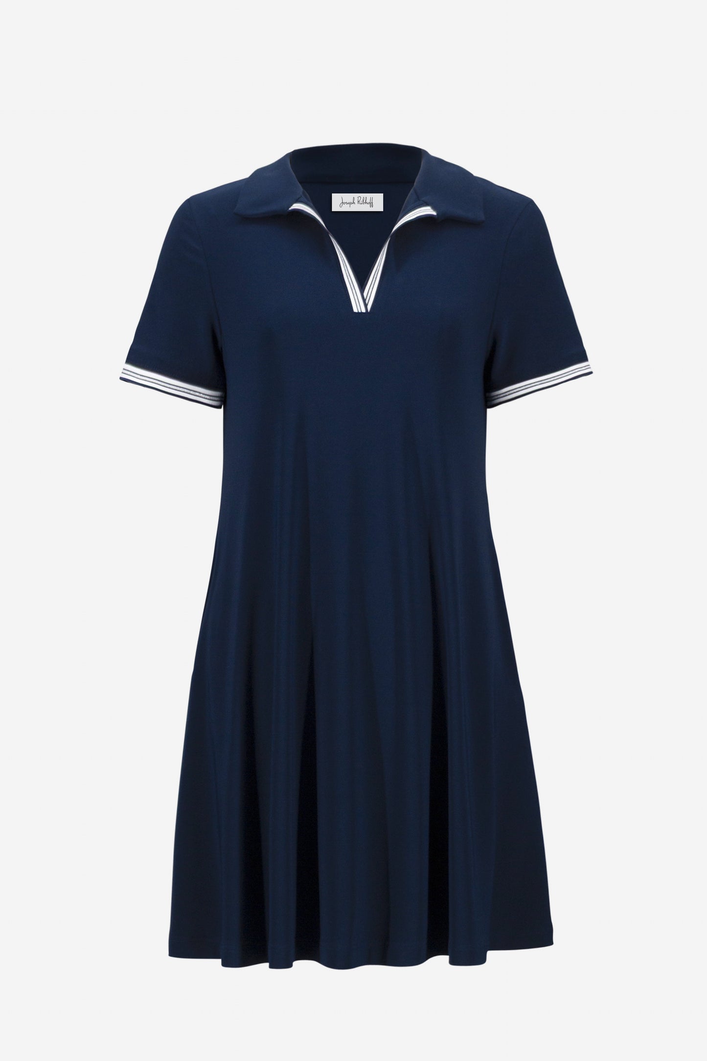 Joseph Ribkoff Polo Collar Trapeze Dress Indigo