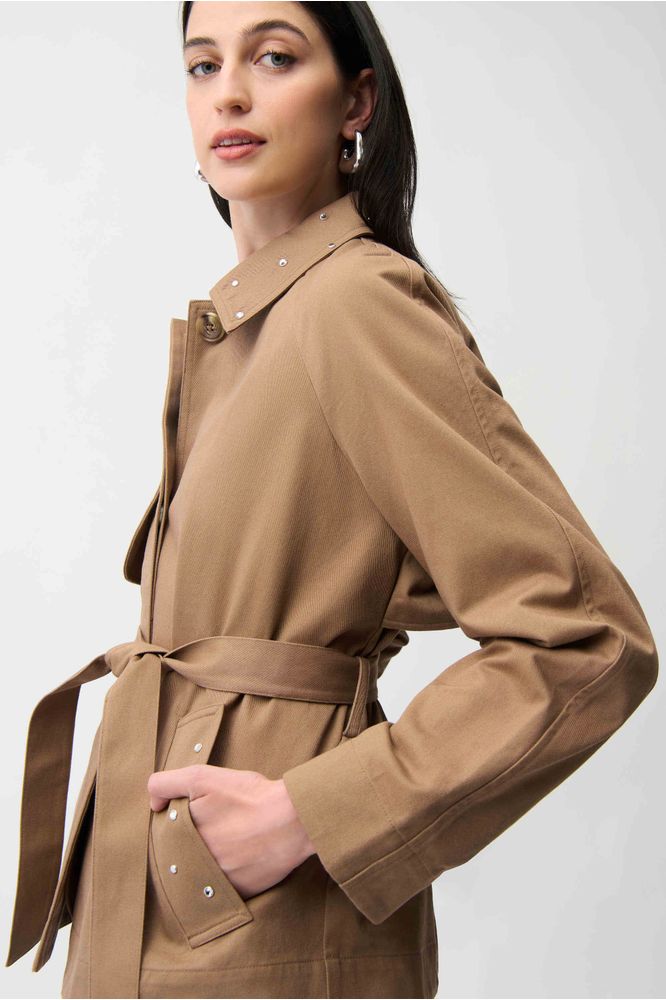 Joseph Ribkoff Short Trench Tiger's Eye
