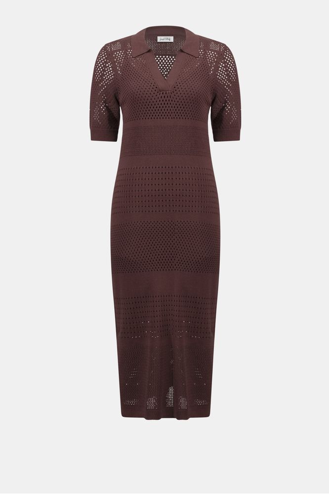 Joseph Ribkoff Sweater Knit Dress Mahogany