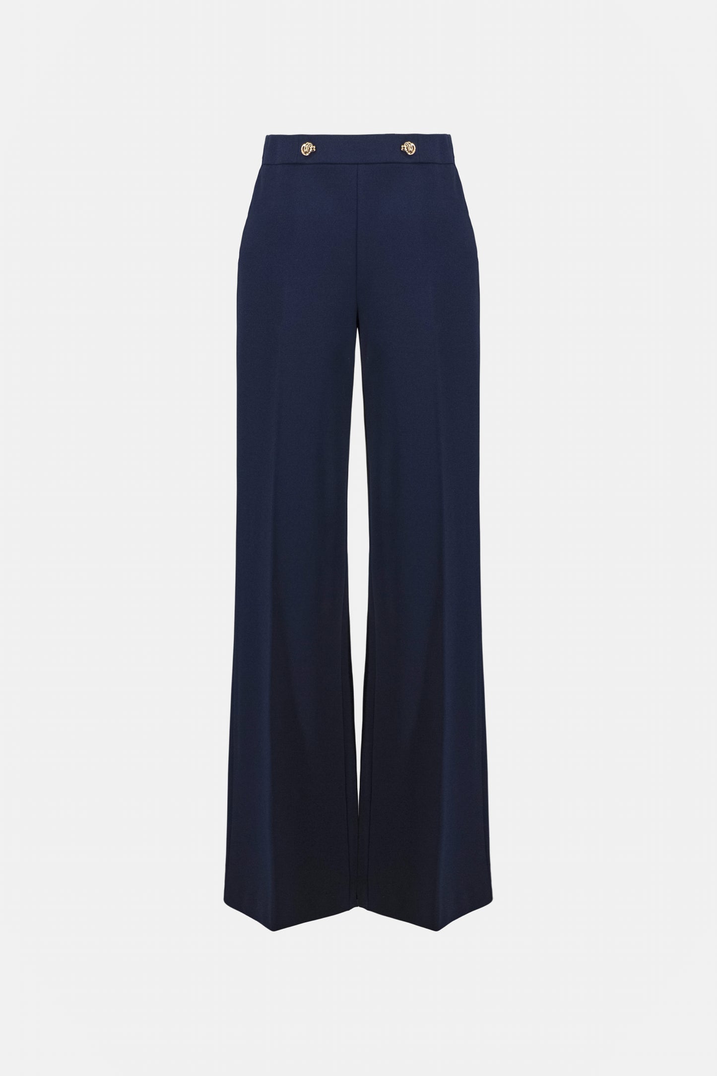Joseph Ribkoff Crepe Wide-Leg Trousers Indigo
