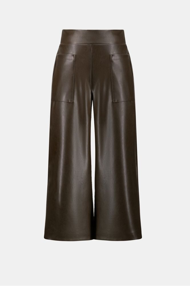 Joseph Ribkoff Leatherette Culottes Mocha