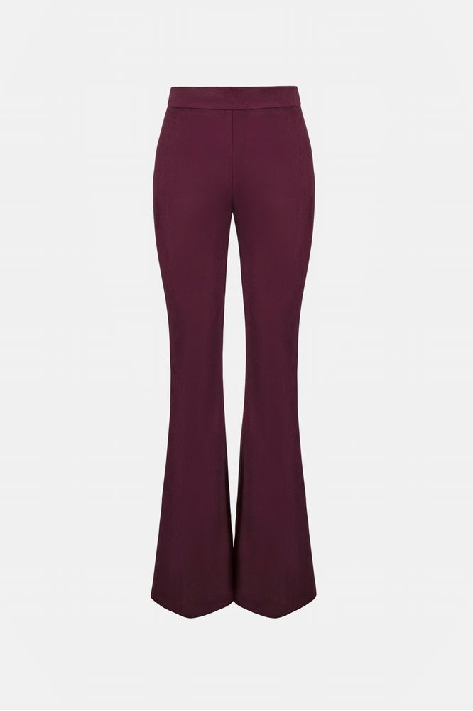 Joseph Ribkoff Suede Flared Trousers-Elderberry