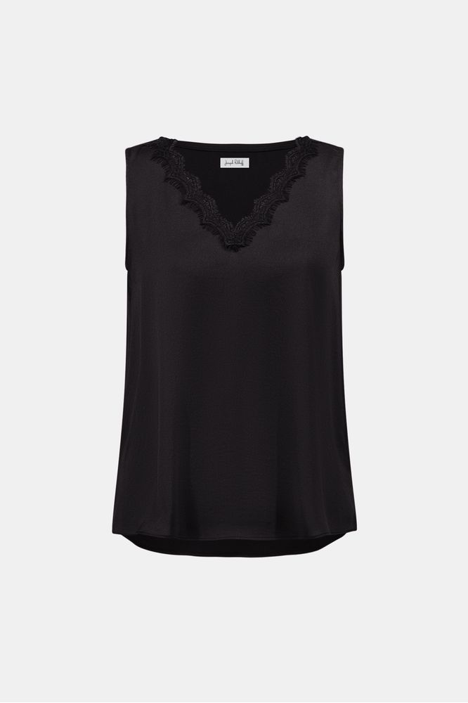 Joseph Ribkoff Satin Sleeveless Top Black