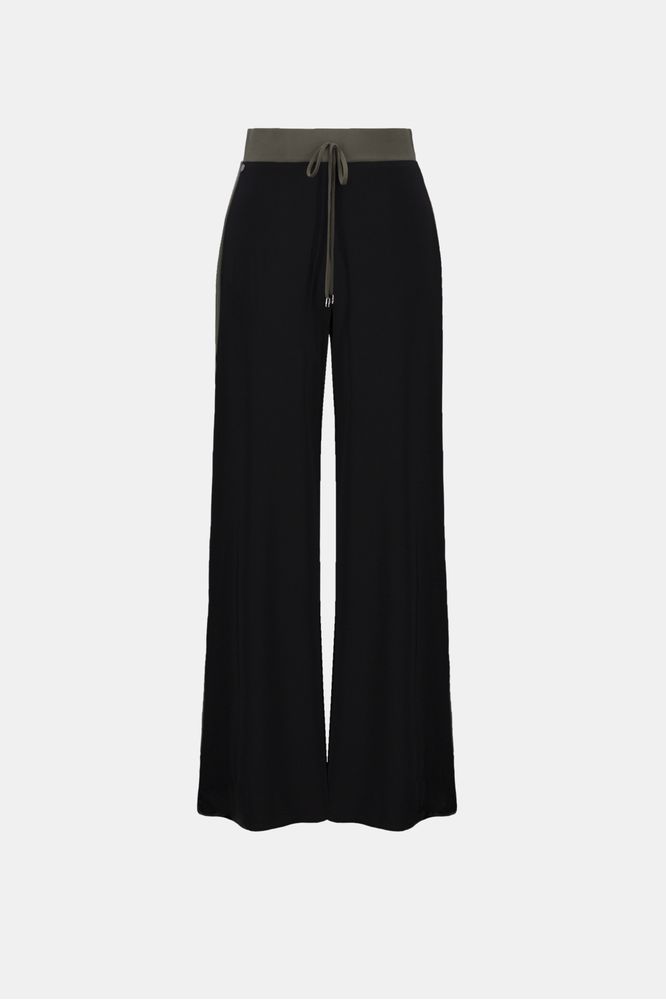 Joseph Ribkoff Colour Block Pull-On Trousers Black/Avocado