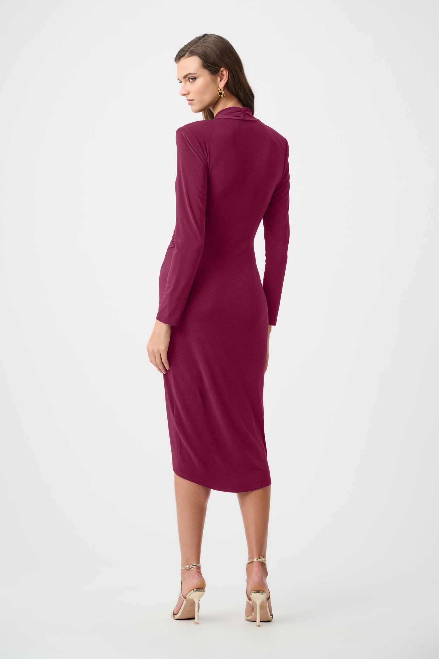 Joseph Ribkoff Silky Knit Wrap Dress Berry Burst