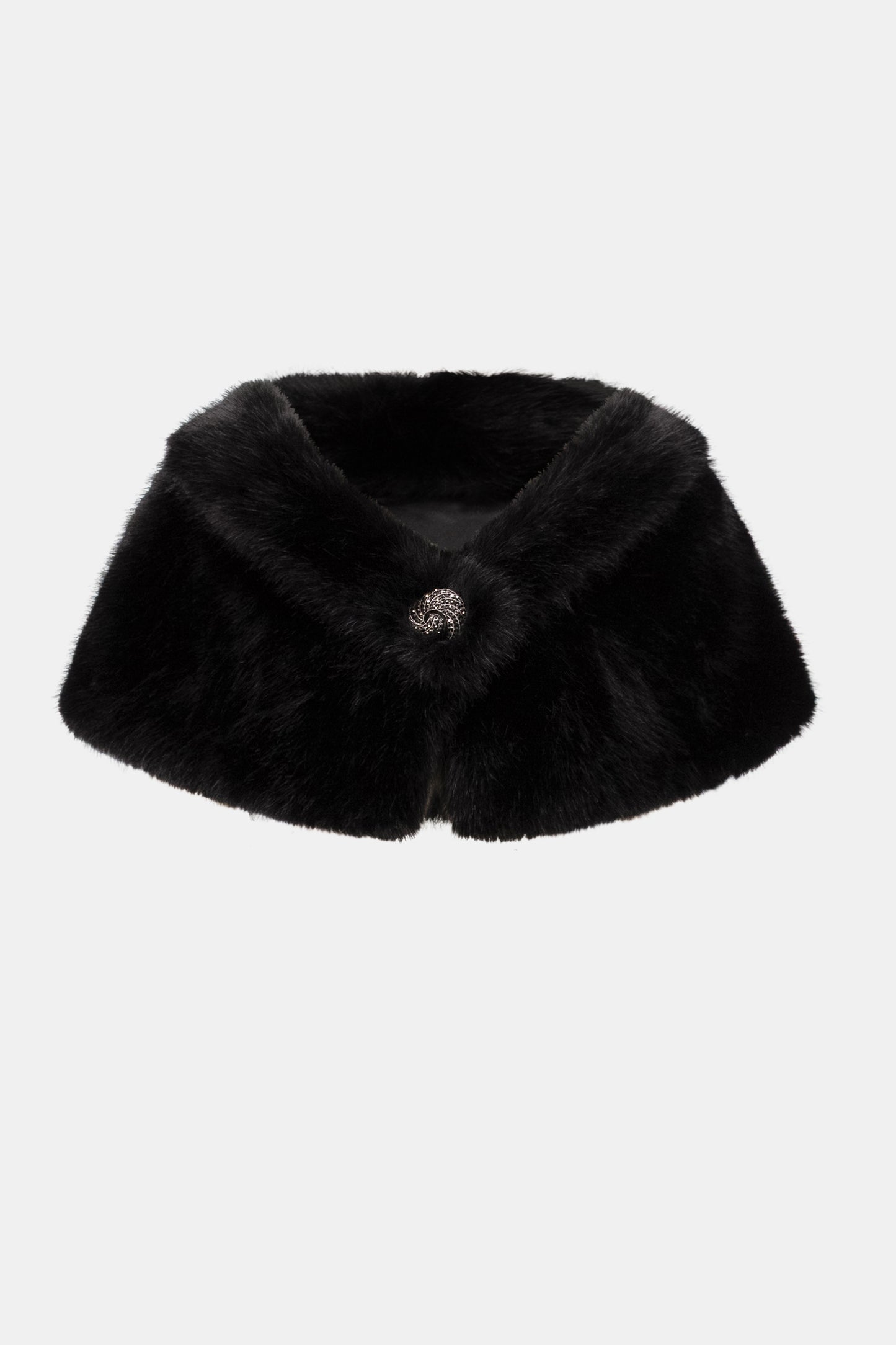 Joseph Ribkoff Faux Fur Collar Stole Black
