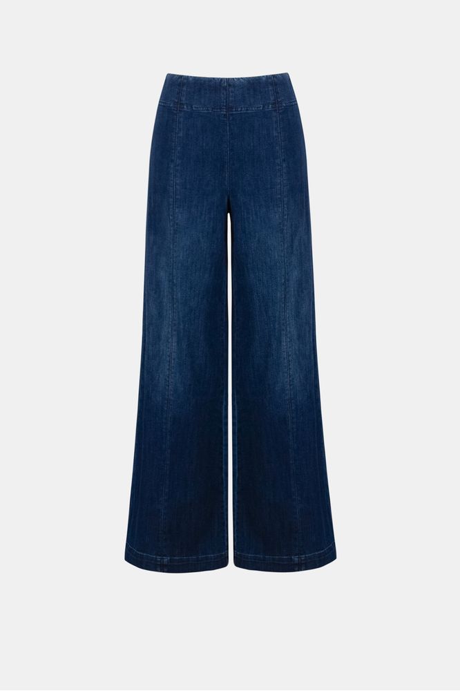 Joseph Ribkoff Pull-On Palazzo JeansDark Denim Blue