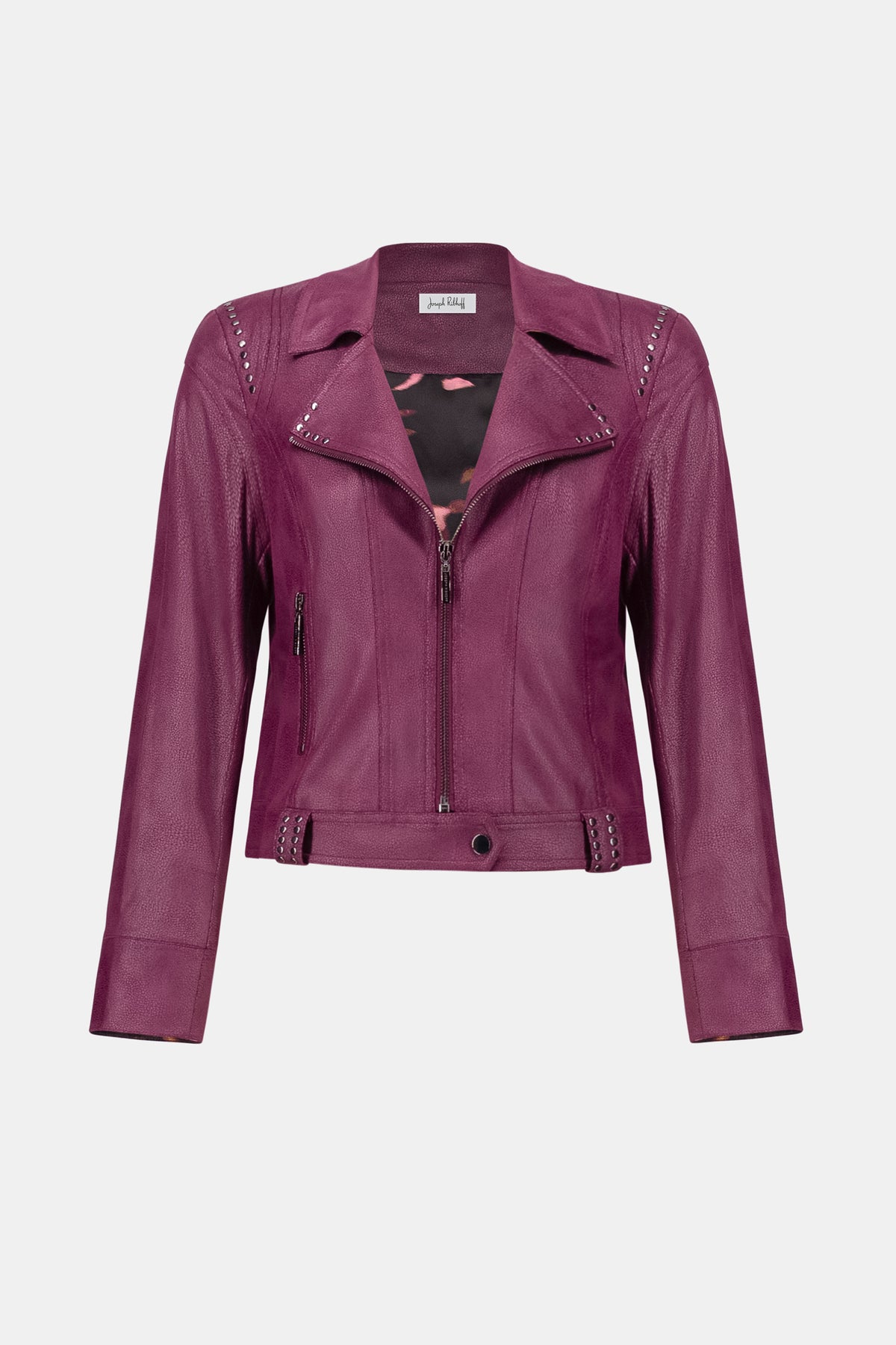 Joseph Ribkoff Foiled Faux Suede Jacket Elderberry