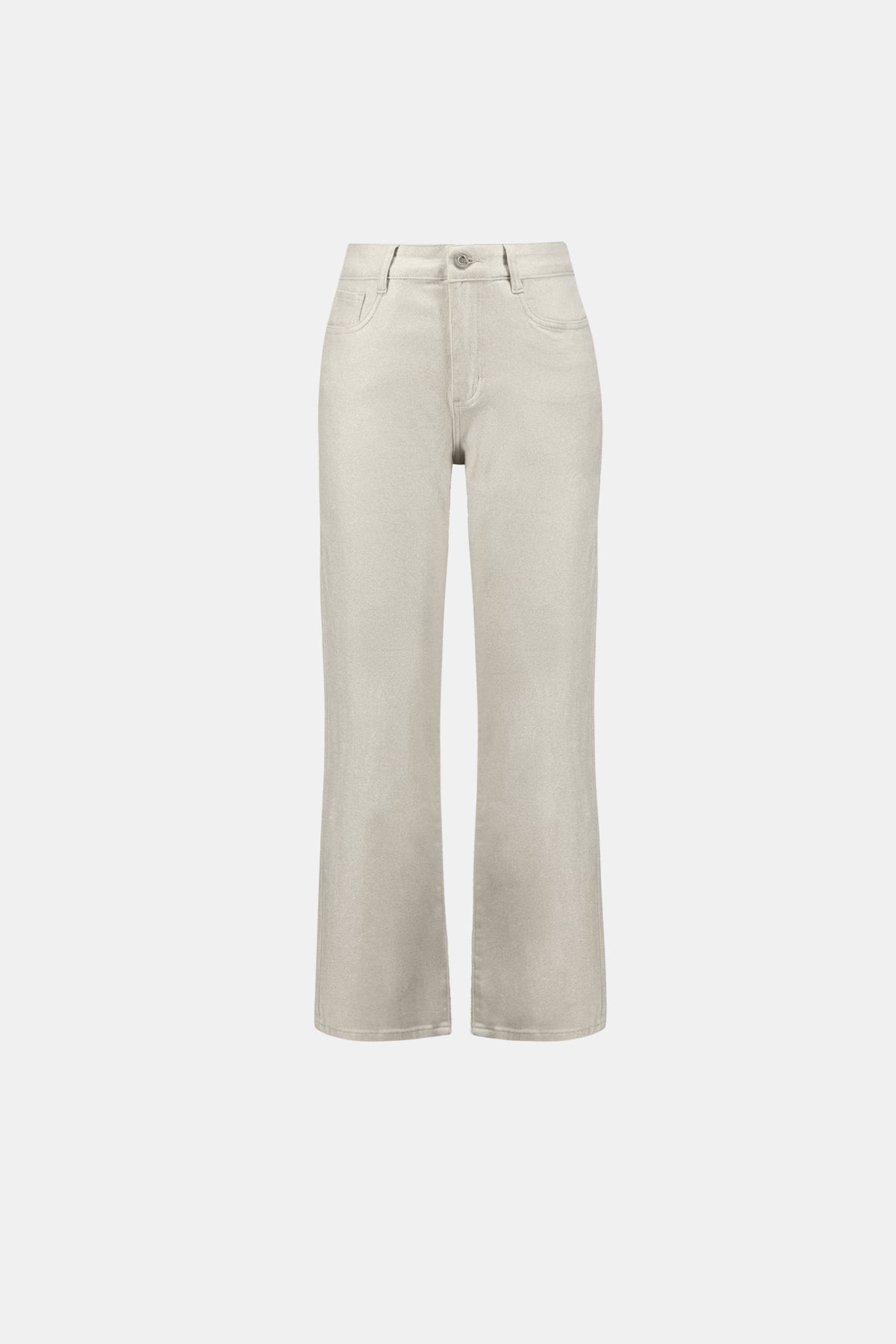 Joseph Ribkoff Straight Leg Metallic Jeans Champagne
