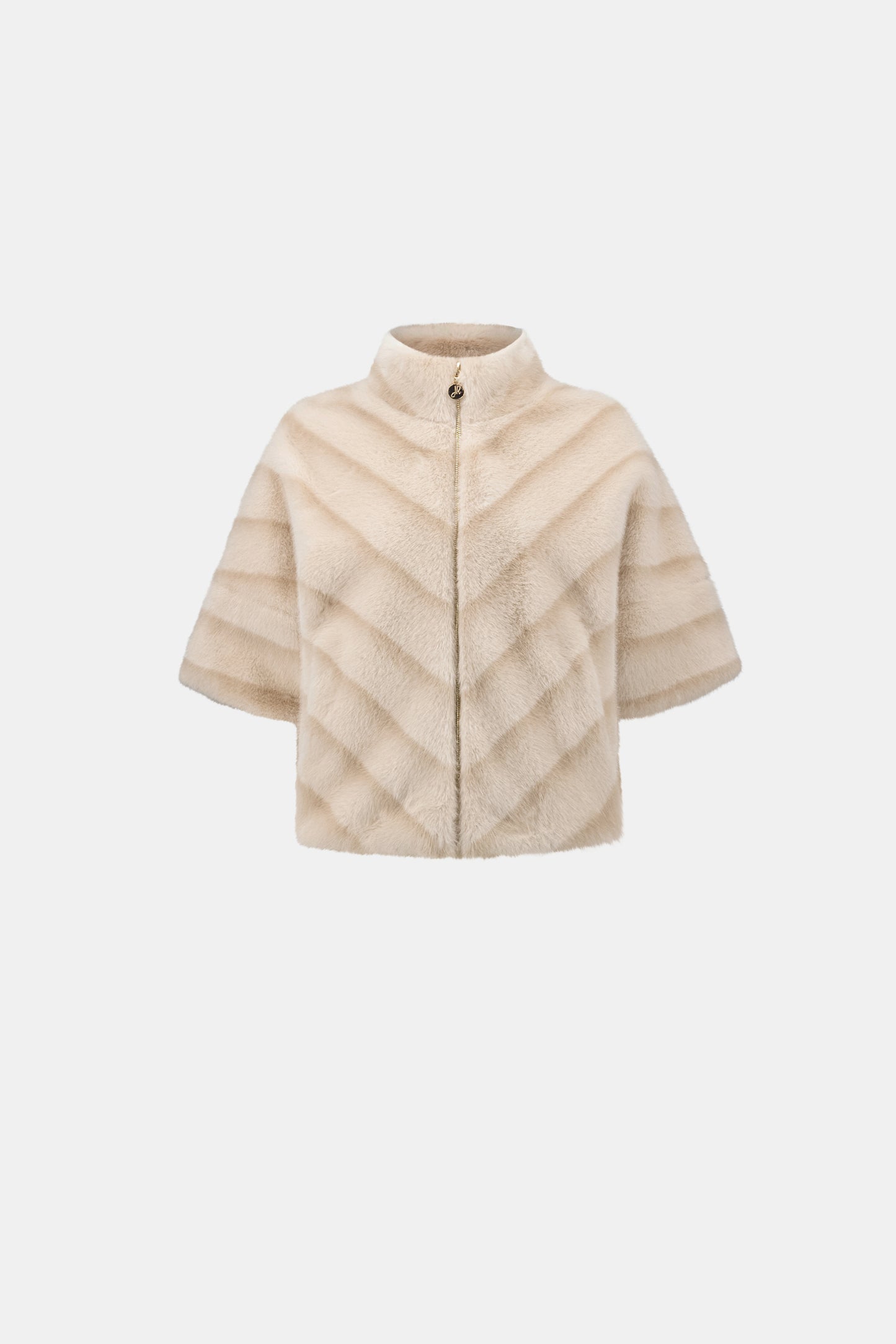 Joseph Ribkoff Chevron Print Jacket Beige/Almond