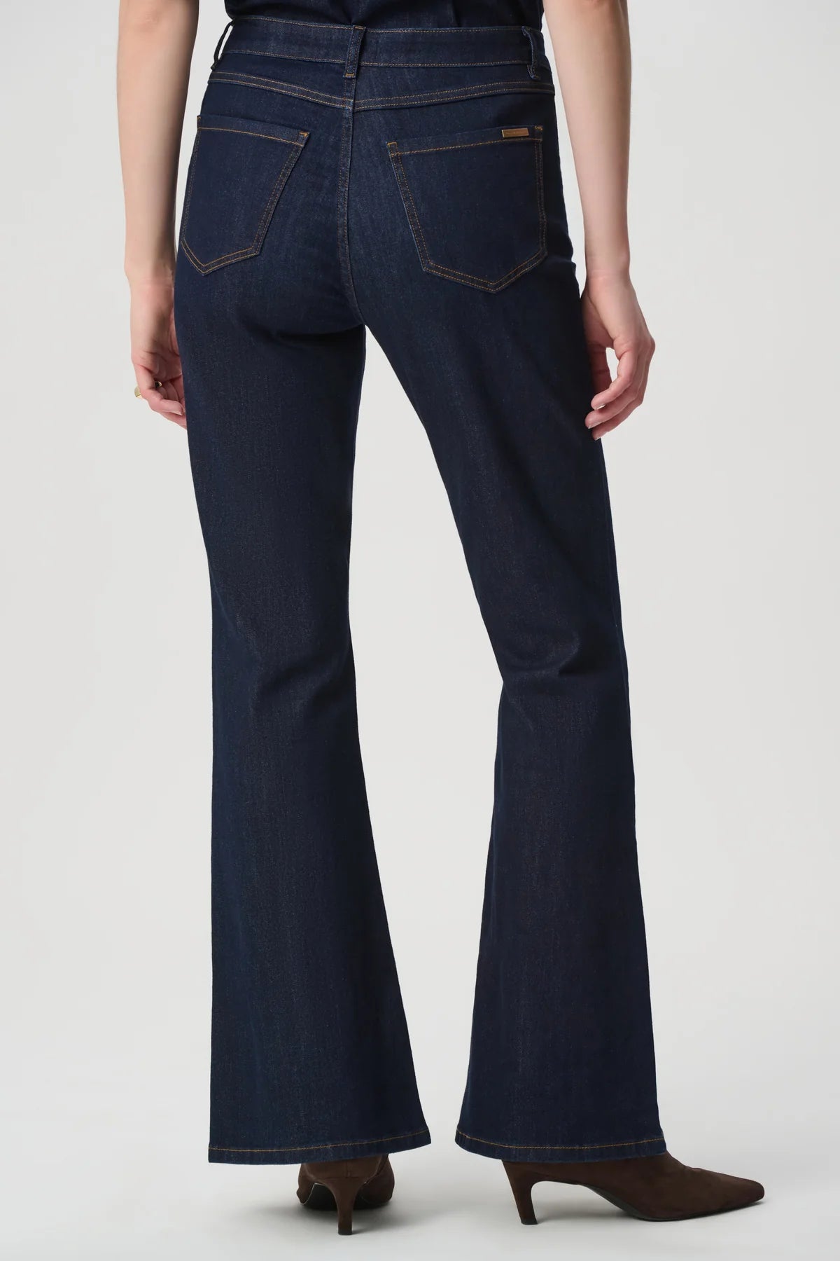 Joseph Ribkoff Patch Pocket Flare Jeans Dark Denim