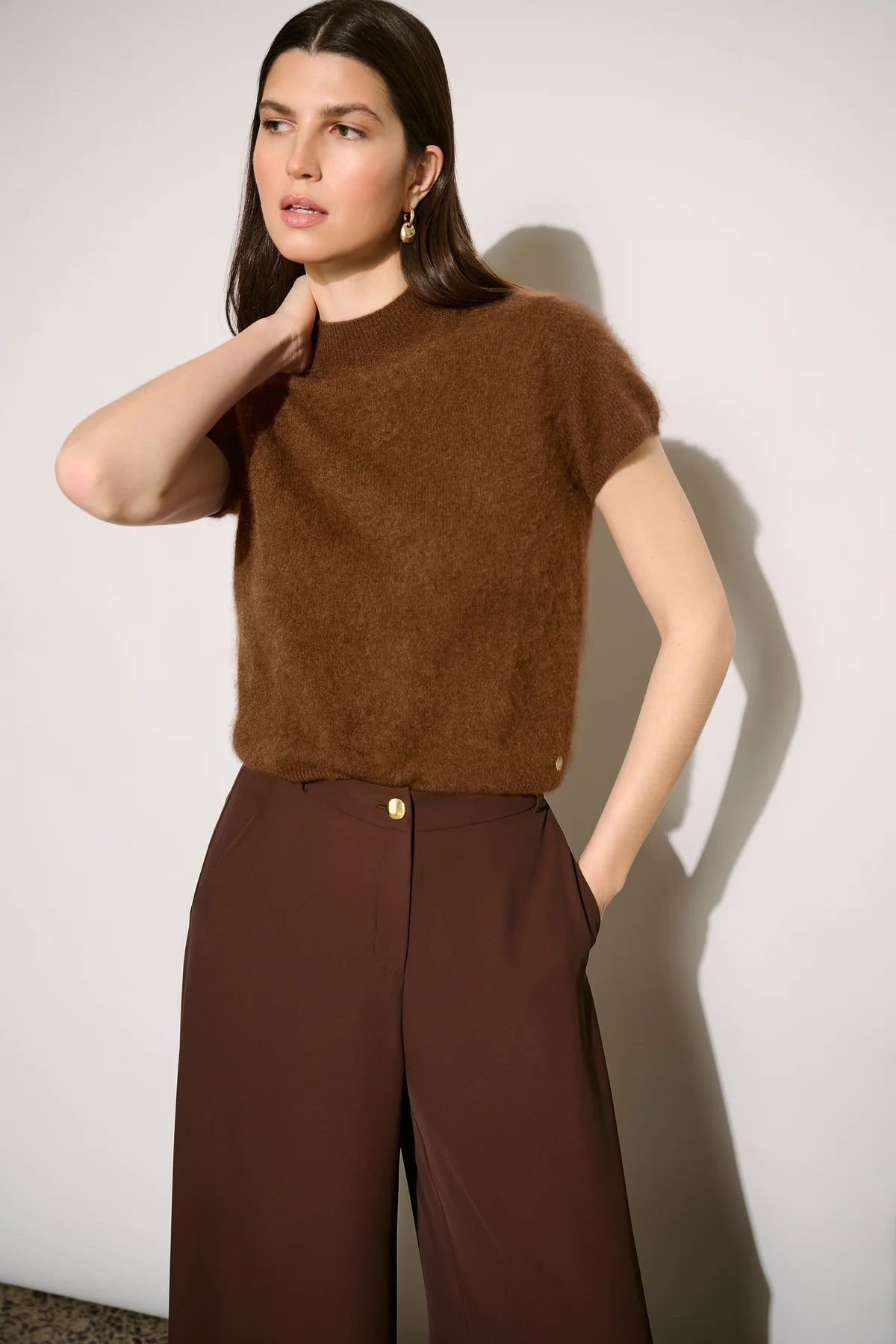Joseph Ribkoff Brushed Wool Sweater Ochre Melange