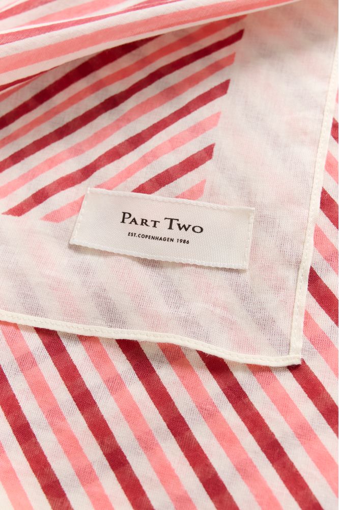 Part Two PhiPW Scarf Peach Blossom Stripe