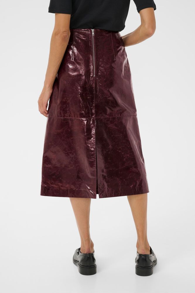 Part Two Leather Port Sinja Skirt