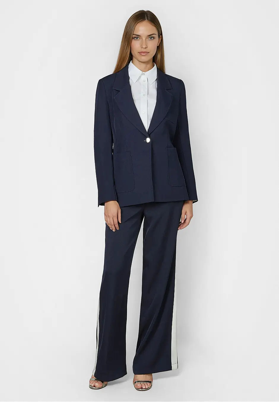 Marc Aurel Quilted Blazer Navy