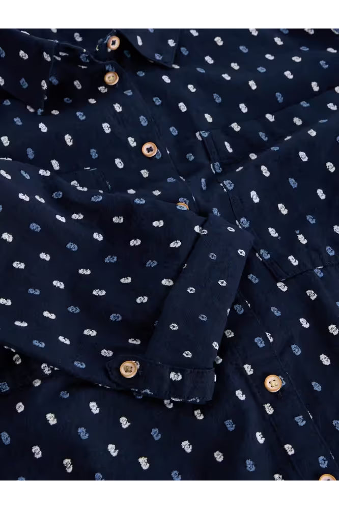White Stuff Sophie Longline Shirt Navy Multi