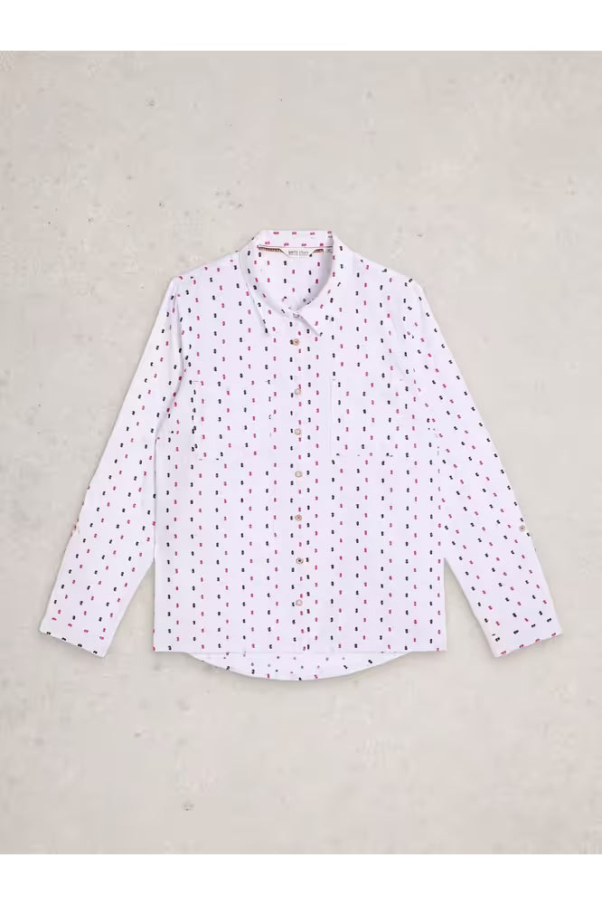 White Stuff Sophie Cotton Shirt White Multi