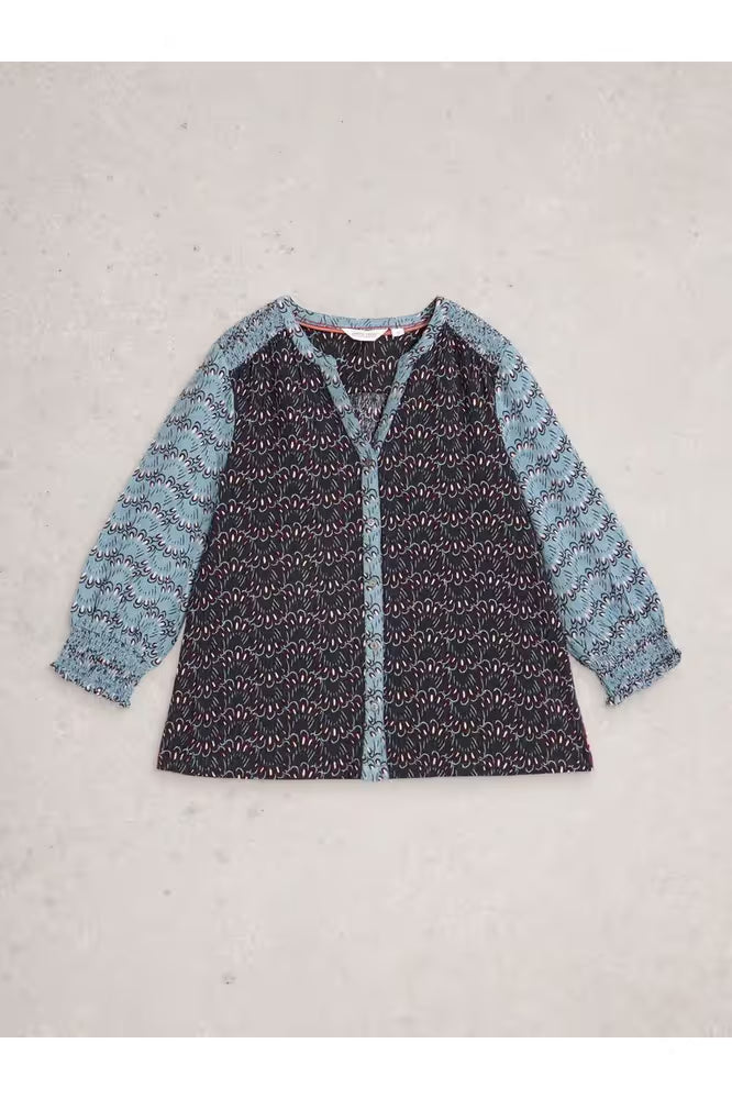 White Stuff May Mixed Print Top