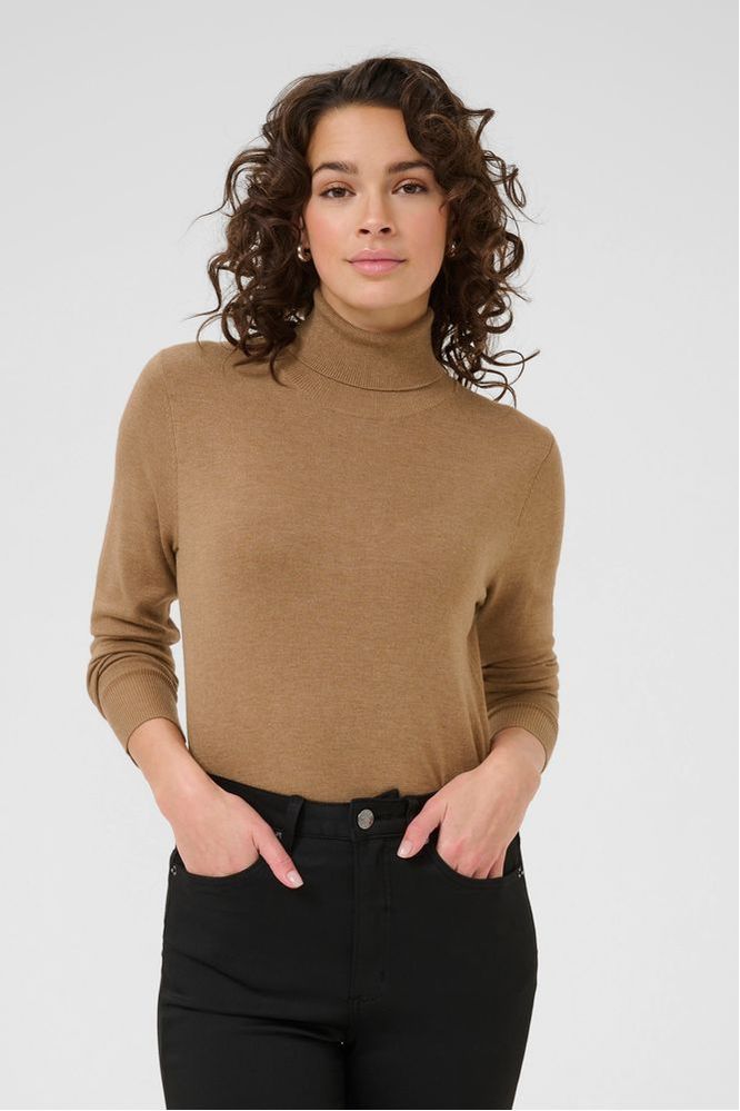 Kaffe Brown Astrid Roll Neck Pullover
