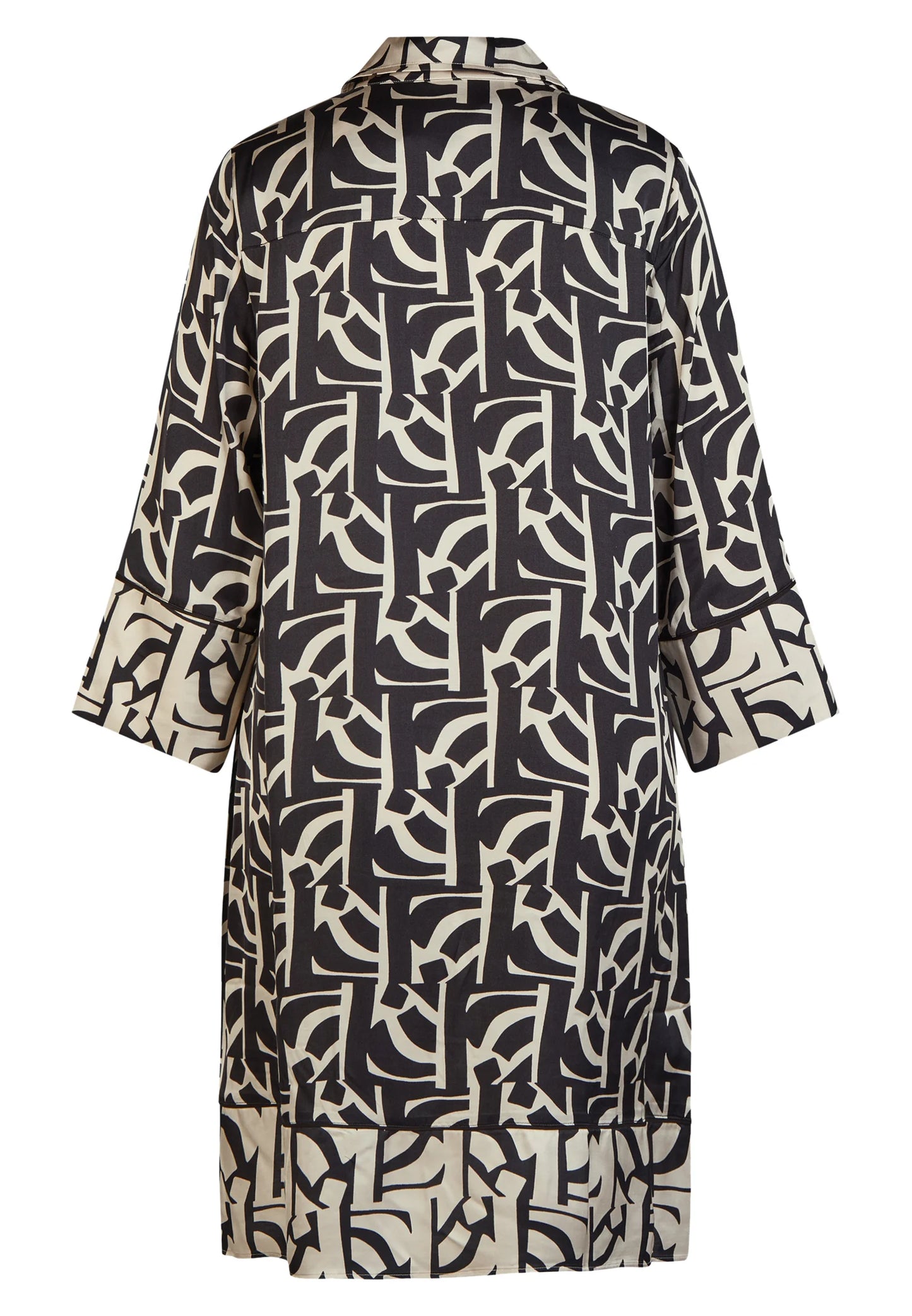 Marc Aurel Graphic Print Dress Black/Beige