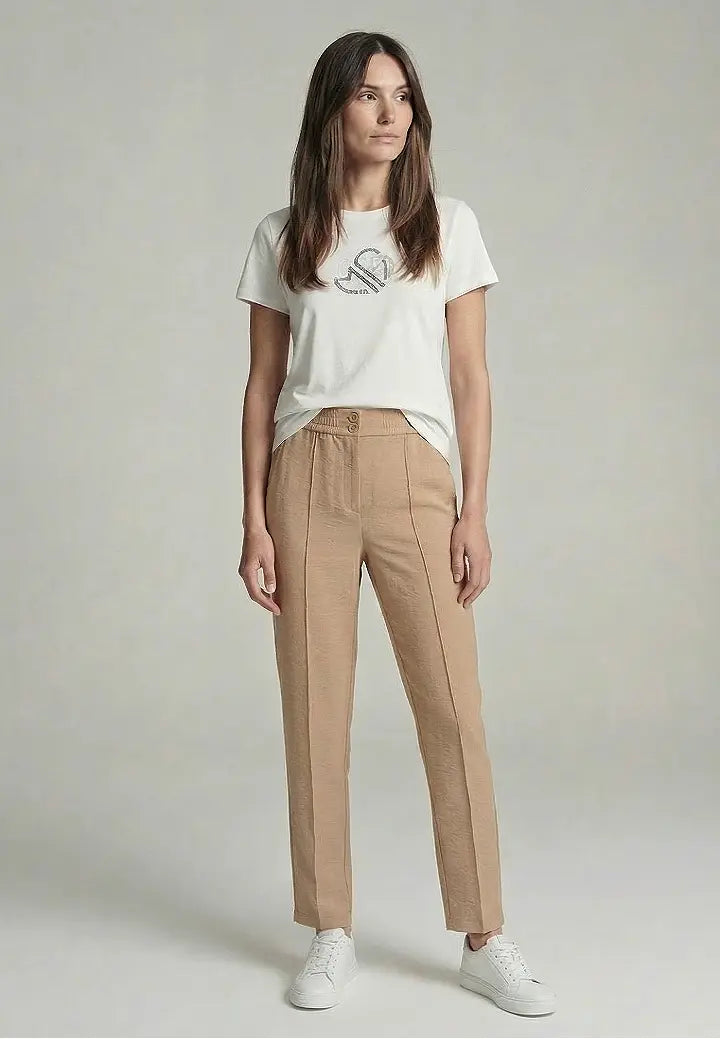 Marc Aurel Foil Print T-Shirt Off-White