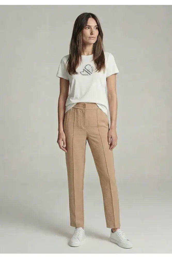 Marc Aurel Foil Print T-Shirt Off-White