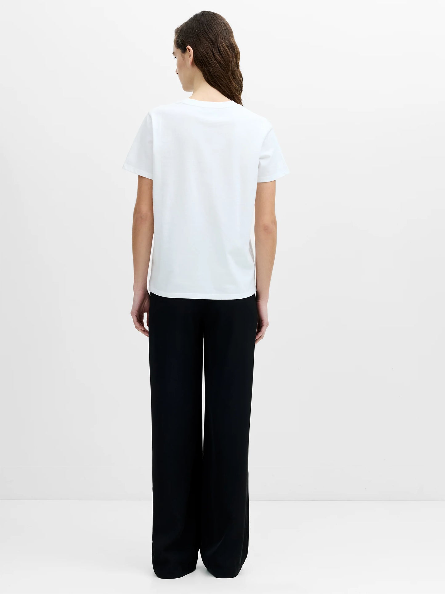 French Connection Bow T Shirt Linen-White/Black